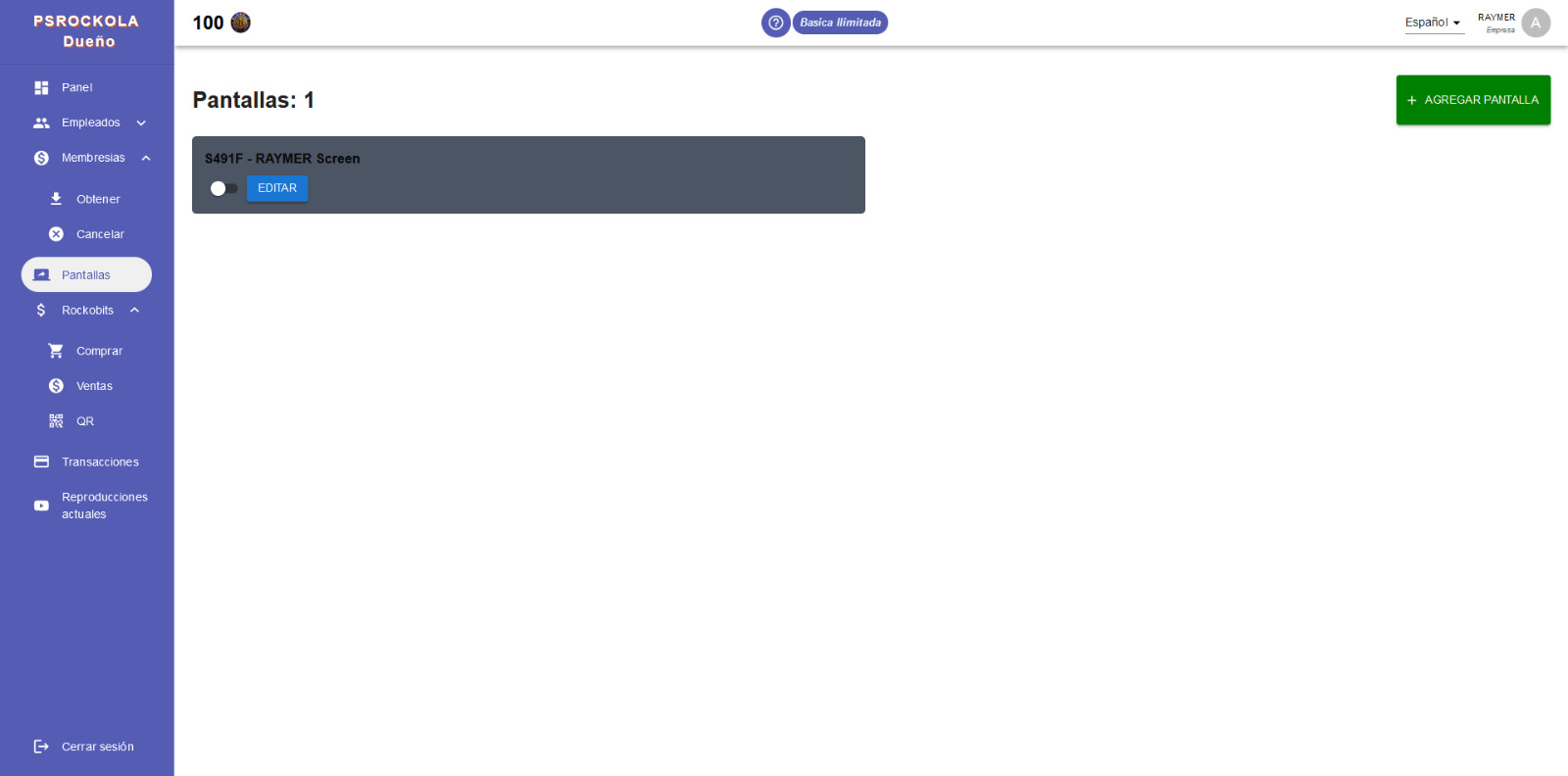 Imagen de gestión de pantallas