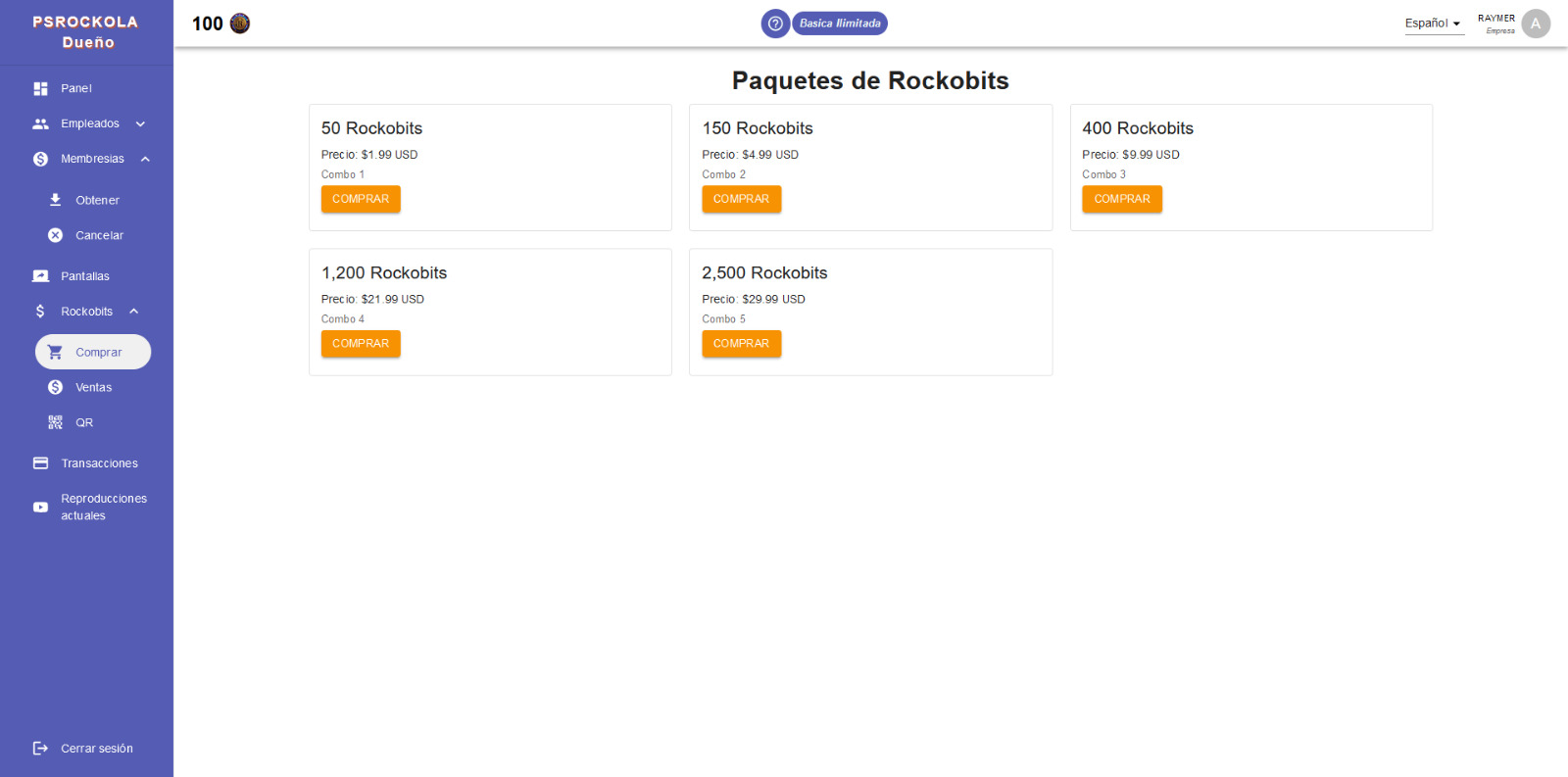 Imagen de gestión de Rockobits